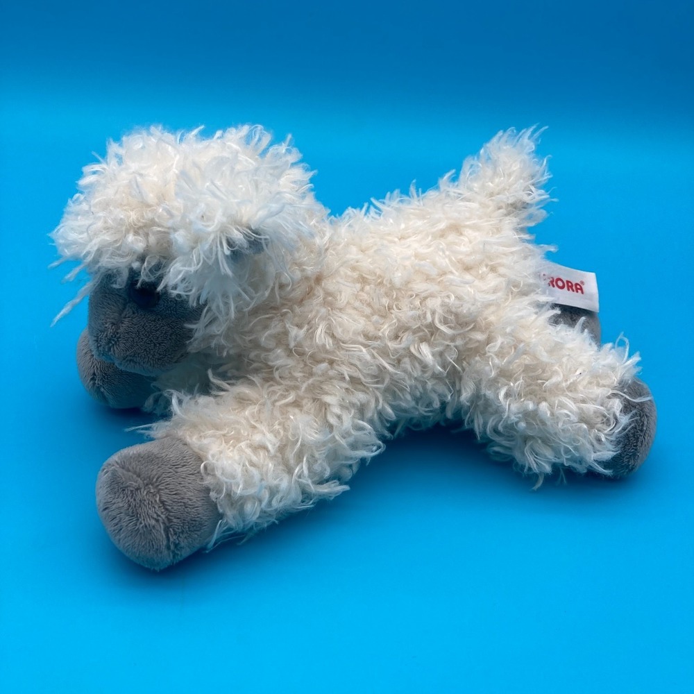Aurora World Fuzzy Lamb Sheep Plush 2023 Sherpa Popcorn Style Fur - Picture 4 of 8